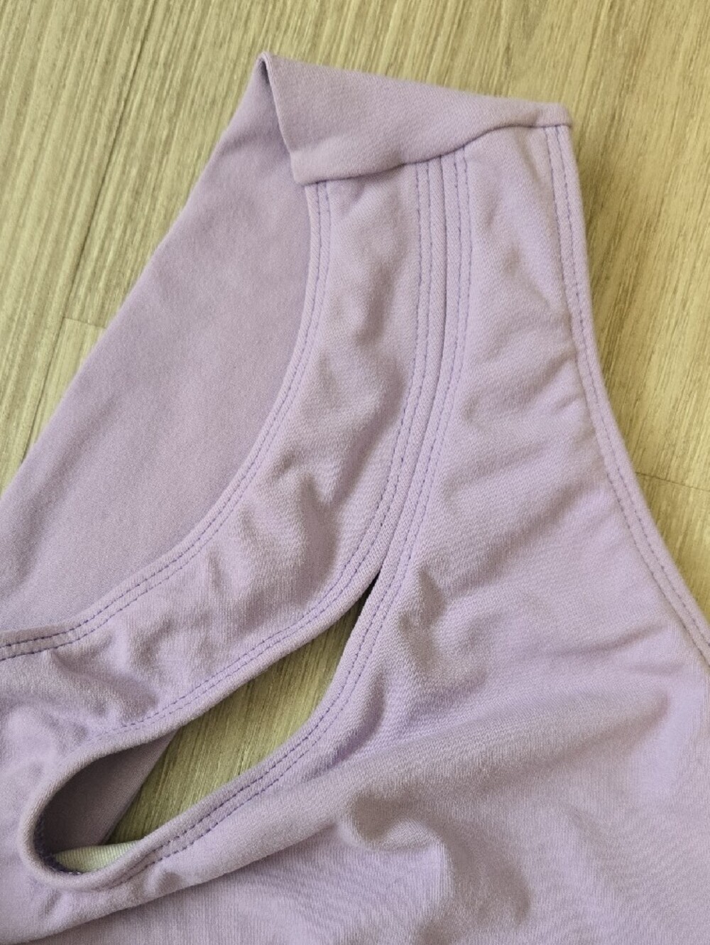Lilac One-Shoulder Sports Bra & High-Waist Drawstring Shorts Set - Picture 5 of 7